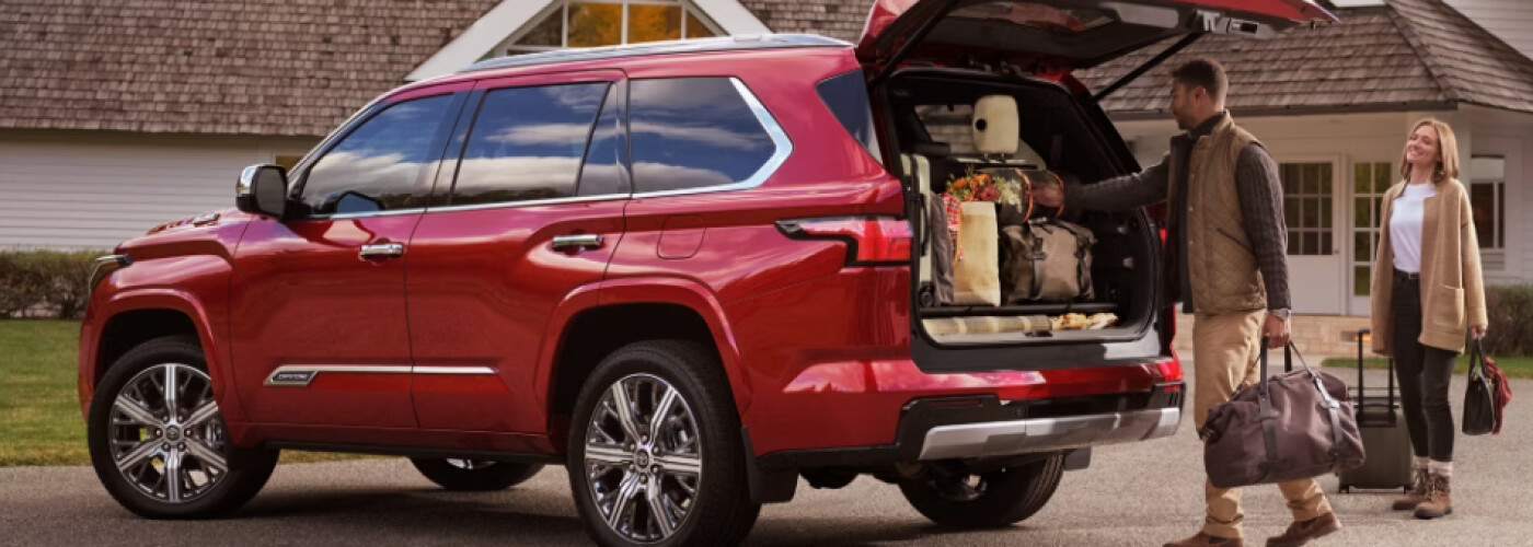 2025 Toyota Sequoia Red Toyota Sequoia Parked