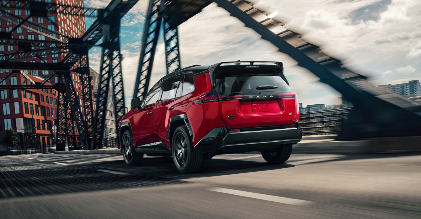 2026 Toyota RAV4 GR Sport on city bridge