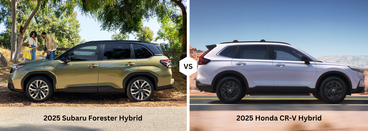 2025 Subaru Forester Hybrid vs. 2025 Honda CR-V Hybrid 2025 Subaru Forester Hybrid vs. 2025 Honda CR-V Hybrid