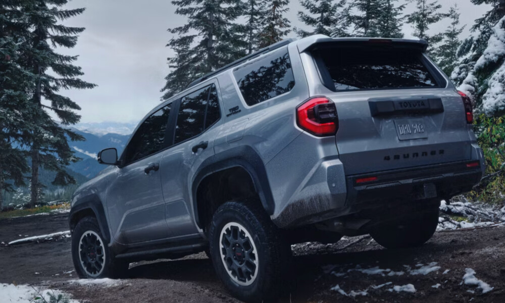 2026 Toyota 4Runner driving on snowy street 