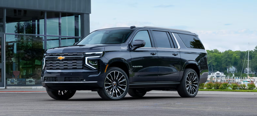 2026 Chevy Suburban black exterior parked