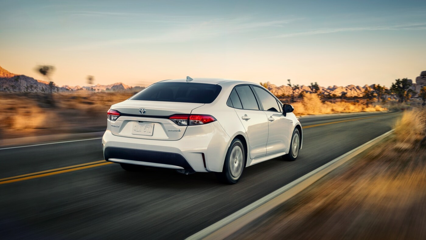 2021 Toyota Corolla Hybrid on Highway