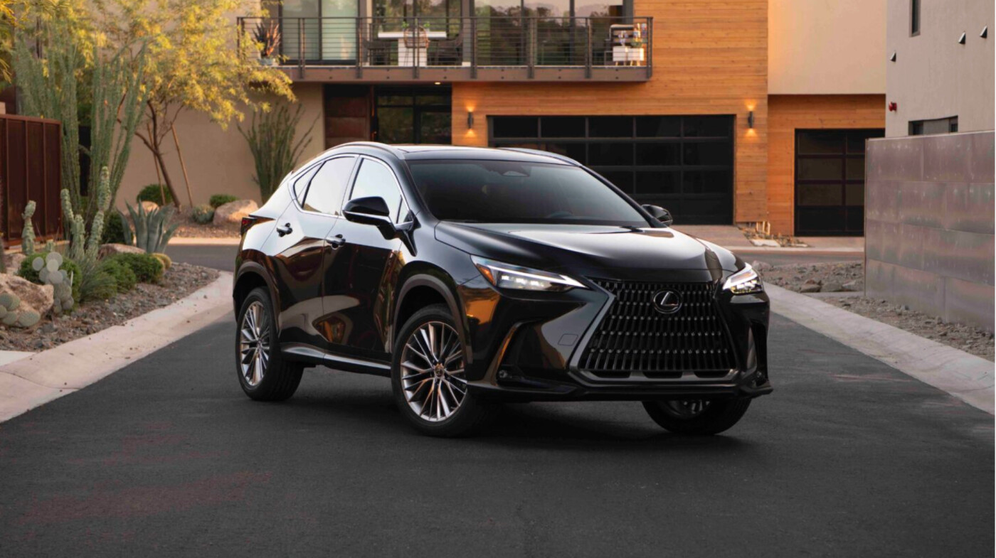 Black 2026 Lexus NX in driveway