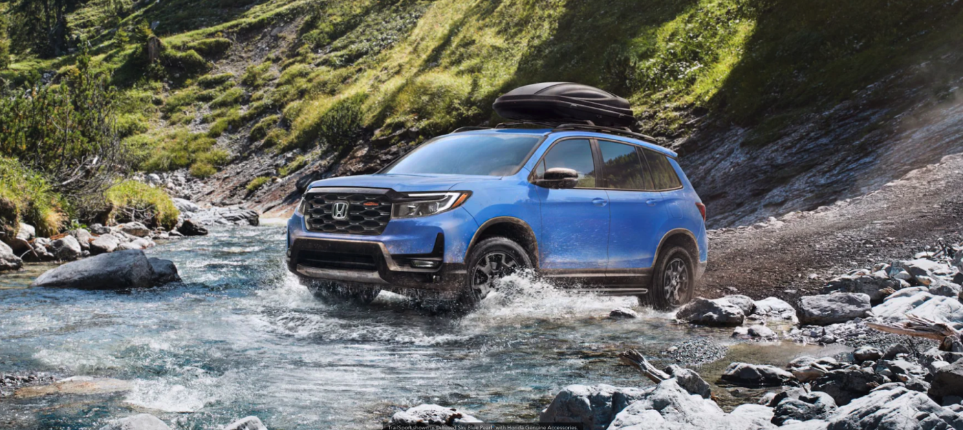 Blue Honda Passport