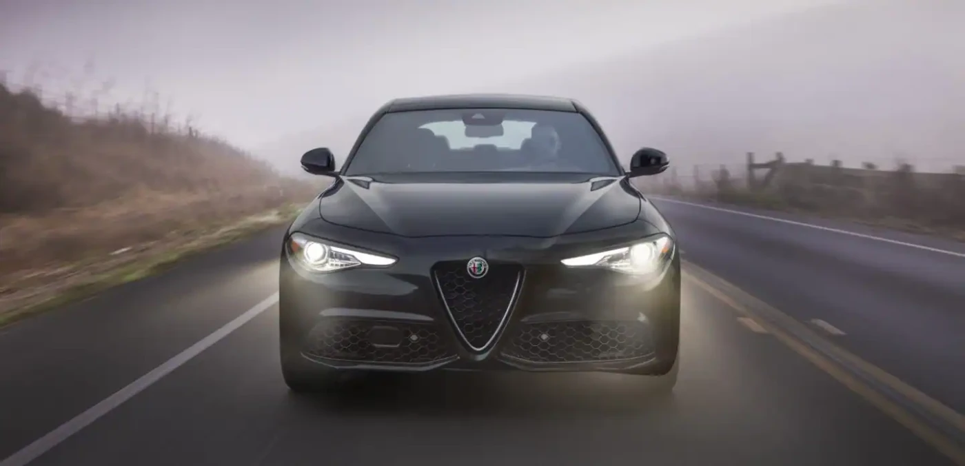 2022 Alfa Romeo Giulia driving on road