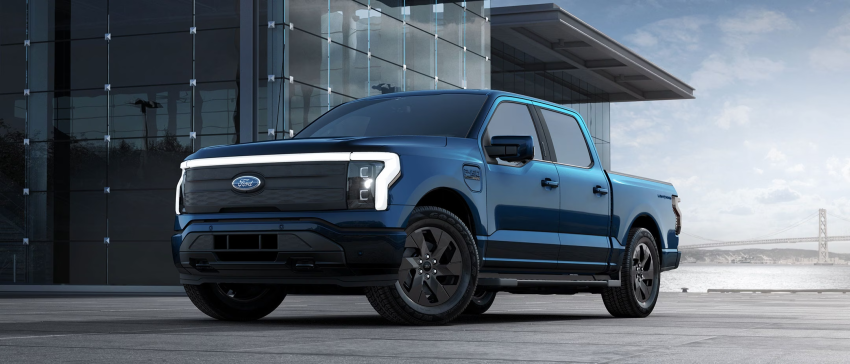 2023 Ford F-150 Lightning in AntiMatter Blue