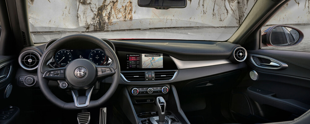 2025 Alfa Romeo Giulia Interior Interior dashboard shot of a 2025 Alfa Romeo Giulia