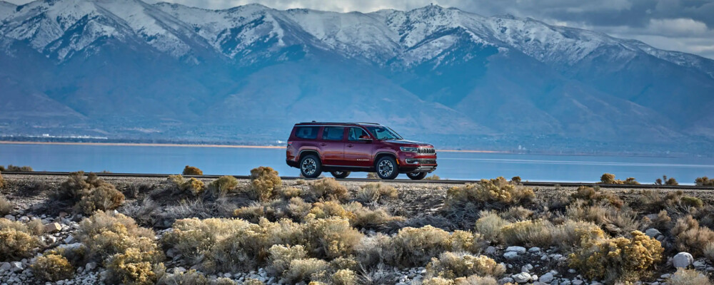 2022 Jeep Wagoneer with Mountains