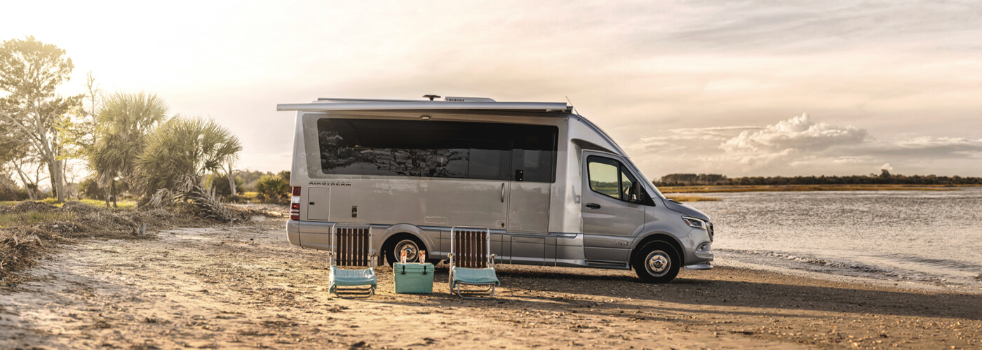 2026 Airstream Atlas parked beach