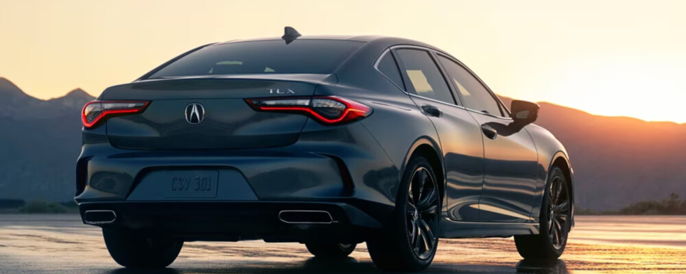 parked 2025 Acura TLX at sunset