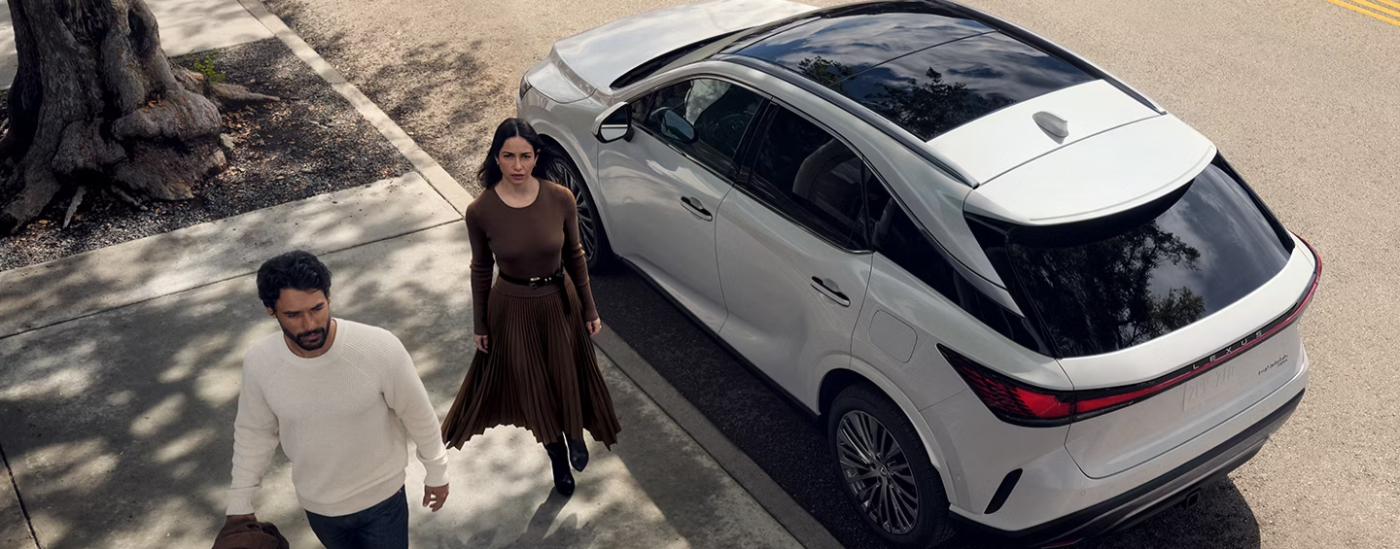2026 Lexus RX 350h AWD shown in Eminent White Pearl