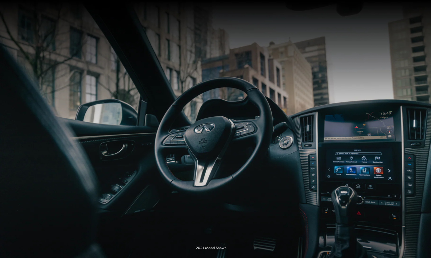 2022 INFINITI Q50 console and steering wheel 2022 INFINITI Q50 console and steering wheel
