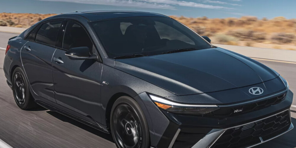 2026 Hyundai Elantra Colors driving outdoors