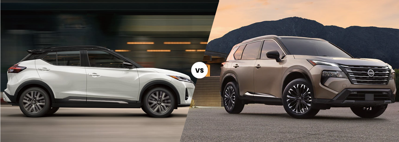 Nissan Kicks 2024 comparado con el Nissan Rogue 2024