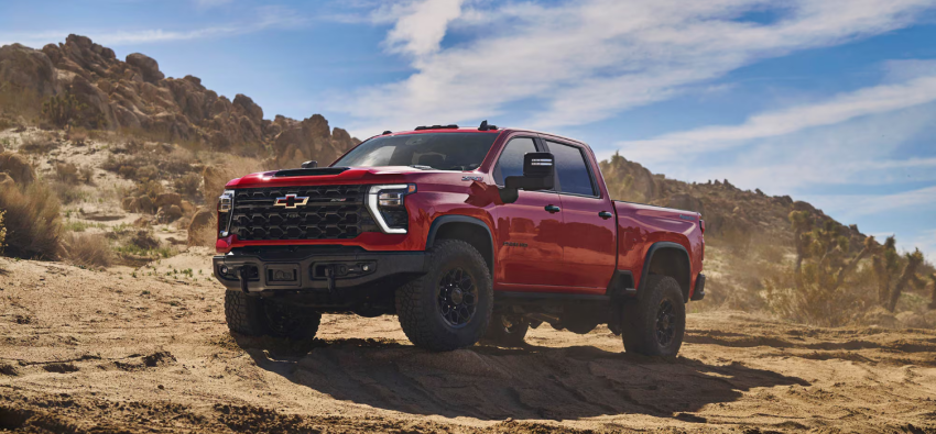 2026 Chevy Silverado 2500 HD ZR2 in Red Hot Color with Availble Bison Edition and Additional Features