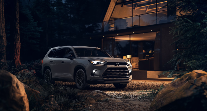 2026 Toyota Grand Highlander in woods
