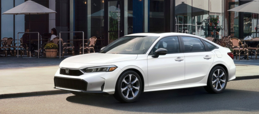 2026 Honda Civic Sport Touring Hybrid in Platinum White Pearl