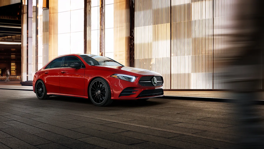 Red 2024 Mercedes-Benz A-Class Sedan