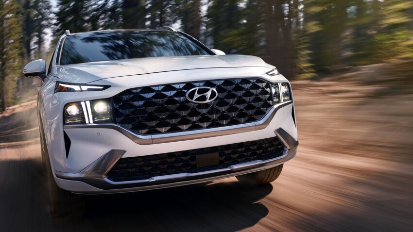 2021 Hyundai Santa Fe in Quartz White 2021 Hyundai Santa Fe in Quartz White