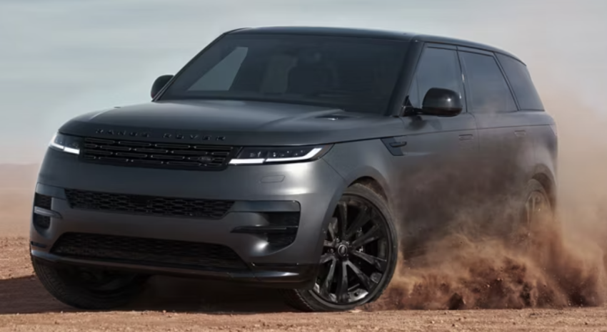 2025 Range Rover Sport driving in dust