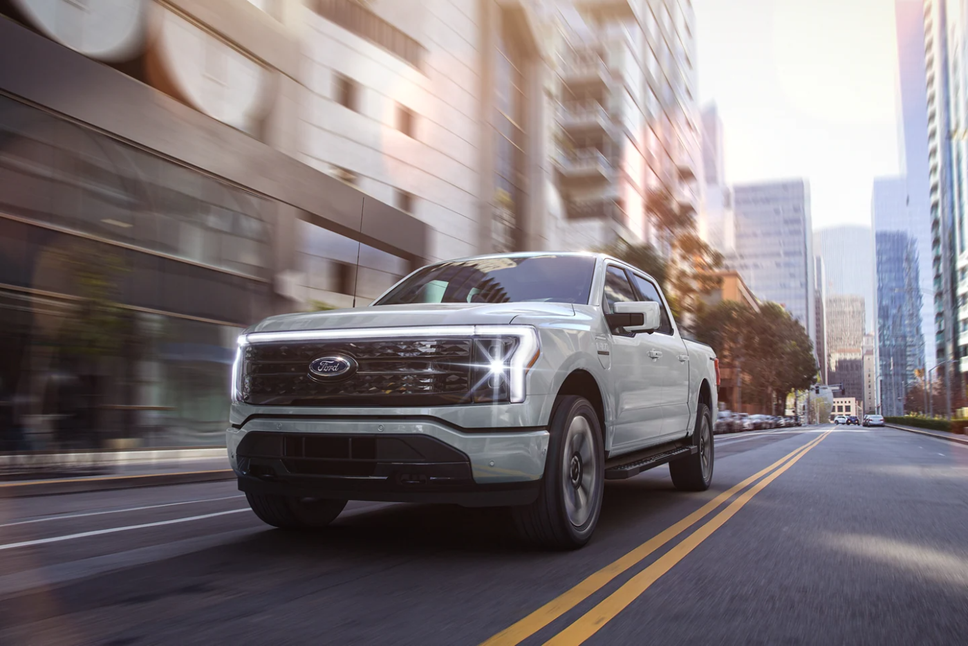 2023 Ford F-150 Lightning Driving in City