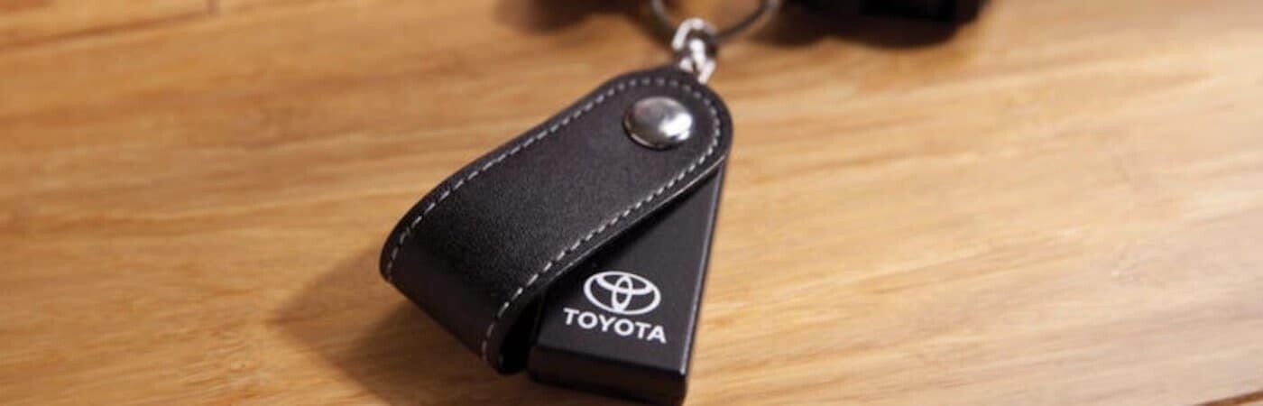 Toyota Keychain on table