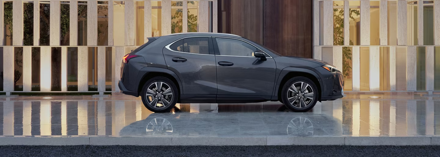 2026 Lexus UX 300h Premium shown in Cloudburst Gray 2026 Lexus UX 300h Premium shown in Cloudburst Gray