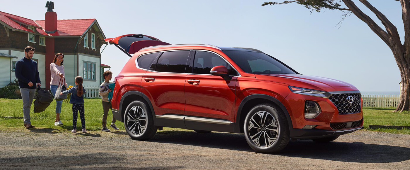 2019 Hyundai Santa Fe In Driveway