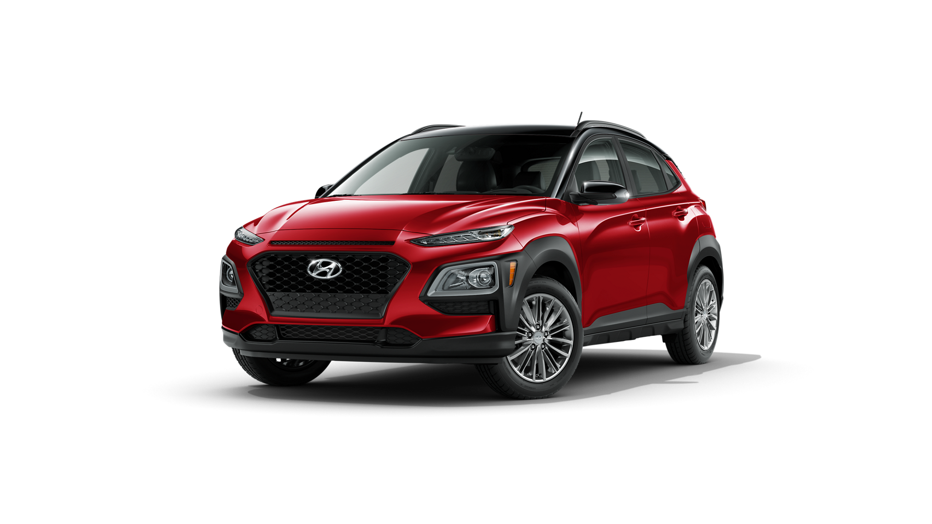 2021 Hyundai Kona Pulse Red with Black Roof