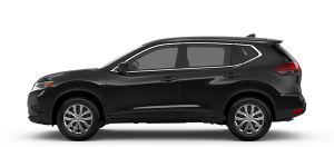 Side Profile of a Black 2020 Nissan Rogue S