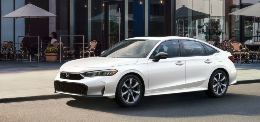 2026 Honda Civic Sport Touring Hybrid in Platinum White Pearl