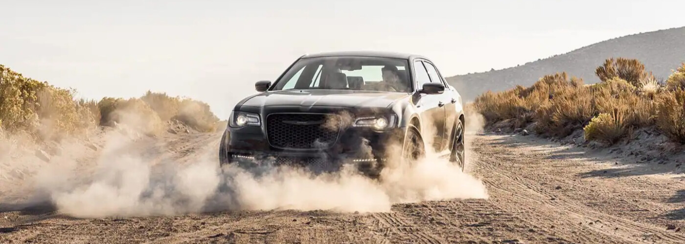 2022 Chrysler 300 AWD on dirt road