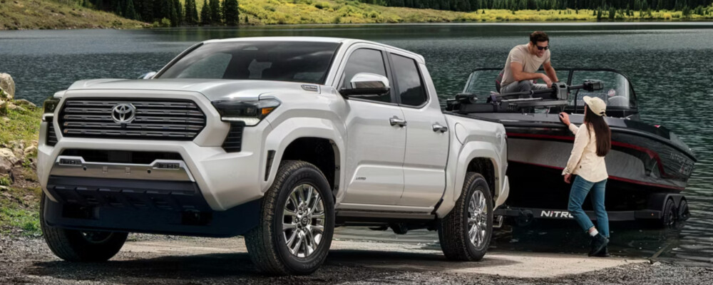 2026 Toyota Tacoma towing boat