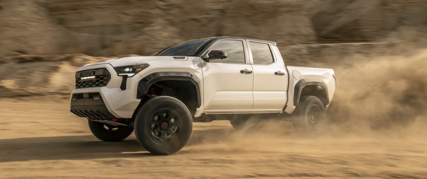 2026 Toyota Tacoma off-roading in dust