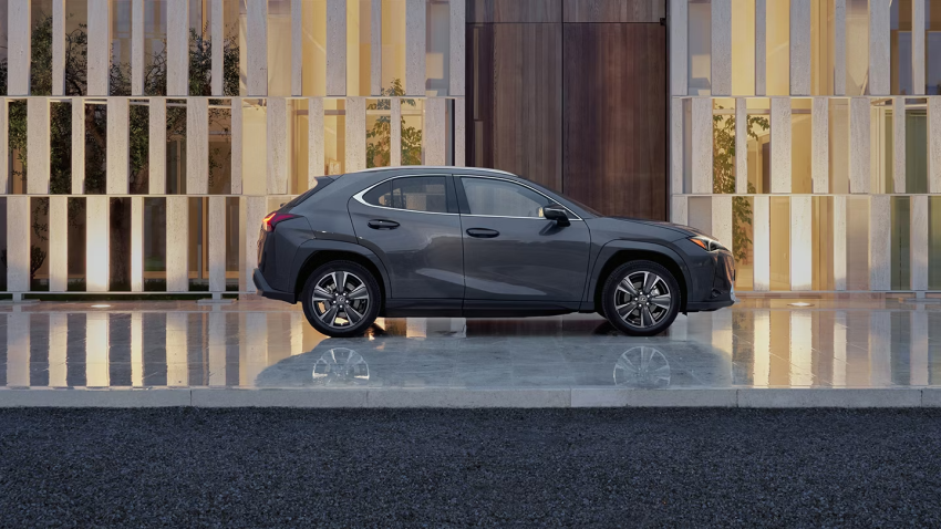 2026 Lexus UX 300h Premium shown in Cloudburst Gray 2026 Lexus UX 300h Premium shown in Cloudburst Gray