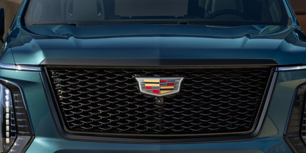 Blue 2026 Cadillac ESCALADE grille