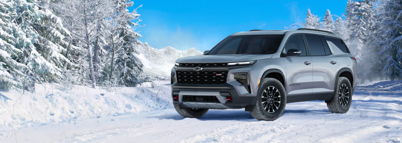chevrolet in winter forest
