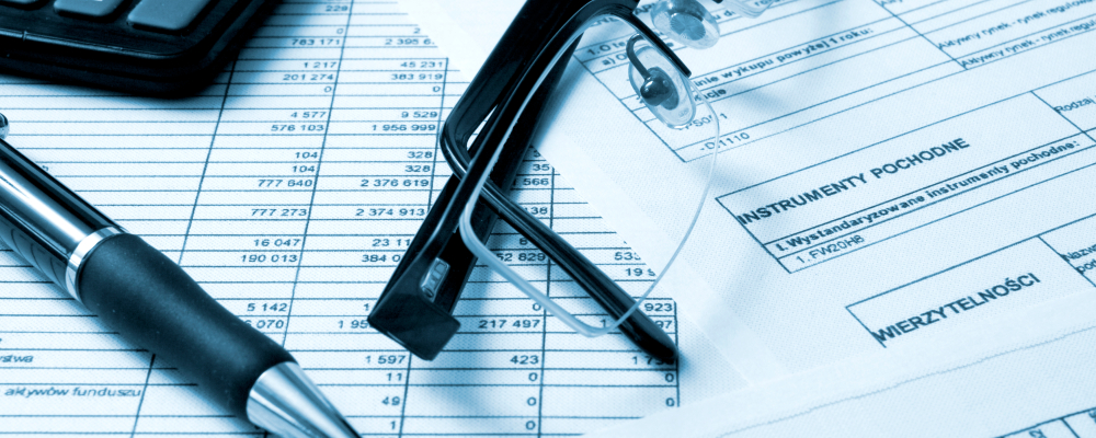 Finance Paperwork with Glasses