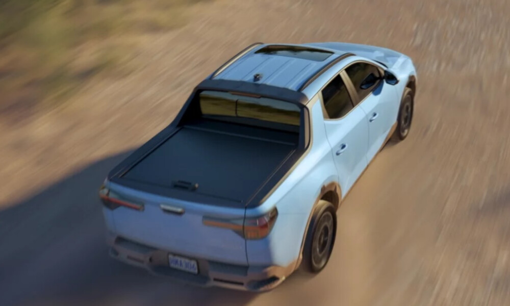 2026 Hyundai Santa Cruz driving through dirt